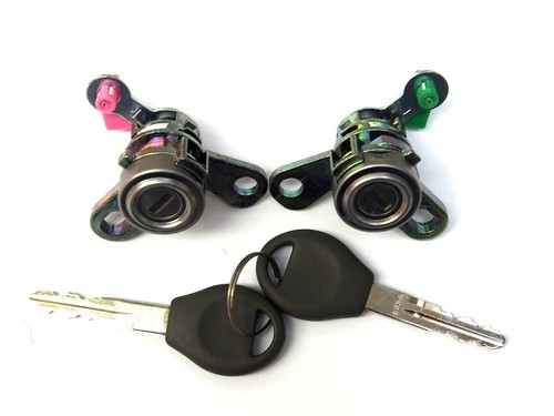 PAIR 2 Door lock cylinder with 2 keys fits NISSAN ALMERA N16 MK II 2000-2006 - Picture 2 of 3