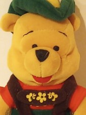 Winnie the Pooh Oktoberfest Lederhosen Disney Plush Bean Bag Stuffed Toy Bear 8"