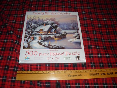 FROSTY WINTER EVENING by SUNG KIM - SunsOut 500  piece puzzle - NEW