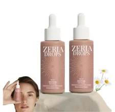 2 Pks Zeria Sunless Tanning DropsMelanin/ Self Tanning Drops 60ml Each 12/26 