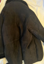 Women’s "searle" Black Suede And Wool Shearling Coat/ Jacket Size M Pre-owned