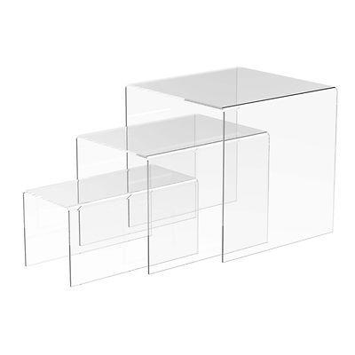Klare große Acryl verschachtelte Sockel Regal Erhöhung Geschäft Schmuck Display Ständer