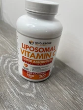 Wholesome Wellness Liposomal Vitamin C 1500mg 200 Capsules BB 11/26