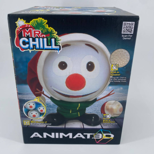 ANIMAT3D Mr. Chill Talking Christmas Animated Snowman Built-in Projector Speaker - Picture 1 of 6