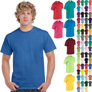 Gildan Men's Heavy Cotton T-Shirt (Pack of 12) Bulk Lot Solid Blank ...