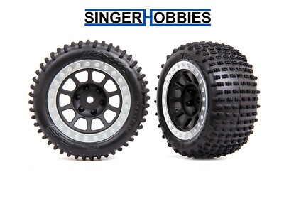 Traxxas 2470G Tires & Wheels 2.2'' Black Satin Chrome Beadlock Alisa Bandit TRA1