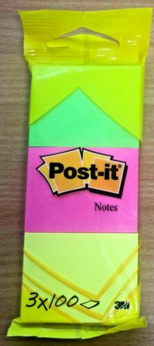 3M 3x100 Blatt mehrfarbig Post it Notes 38 mm x 51 mm Pack Taschenformat Notizen - Bild 1 von 2