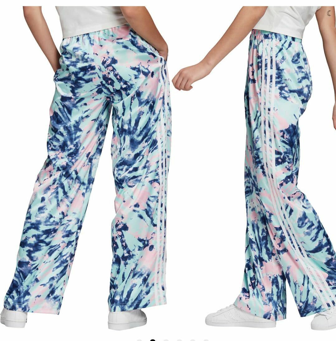 adidas originals blue tie dye robe kimono Satin Pants GL6422 GL6424