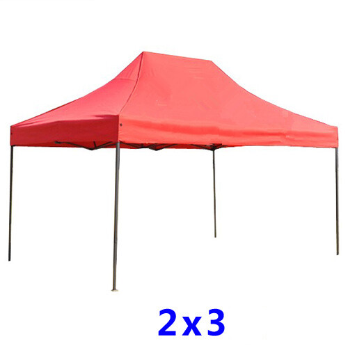Tente de jardin rouge 2x3m pliante pour ombrager vos repas d'été