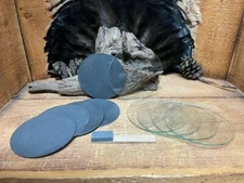 5-3.5" Glass Surfaces, 5-3" gray Slate Sound Boards, stone Turkey Call Supplies 