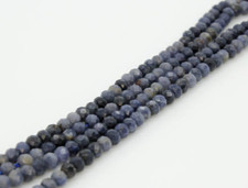 AAA Natural Blue Sapphire 3mm x 2mm Faceted Round Gemstone Beads RDF22