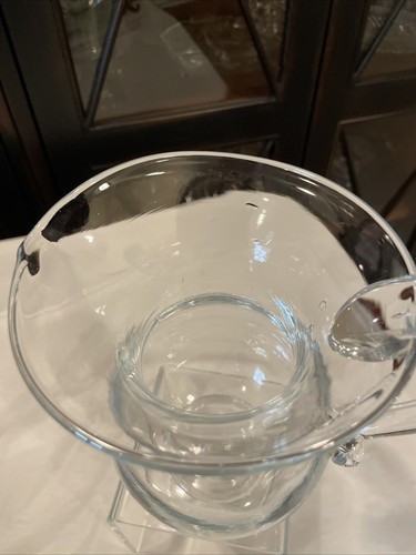 Vintage Glas mundgeblasen Krug klar signiert 1982 - Bild 4 von 15