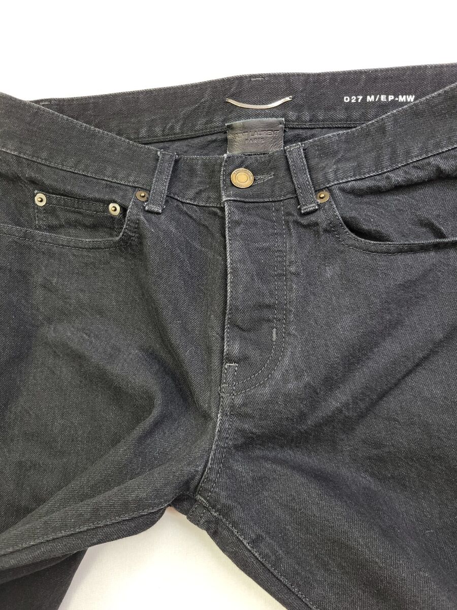 SAINT LAURENT D27 M/EP-MW Men's 30/30.5 Black Jeans Denim SAINT LAURENT D27 M/EP-MW Men's 30/30.5 Black Jeans Denim