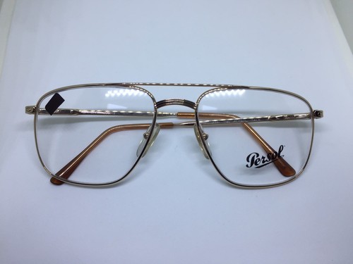PERSOL AGAR occhiali da vista uomo vintage originale uomo doppio ponte  metallo | eBay