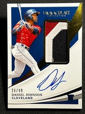 2021 Panini Immaculate GAME USED JERSEY PATCH AUTO Daniel Johnson 26/99