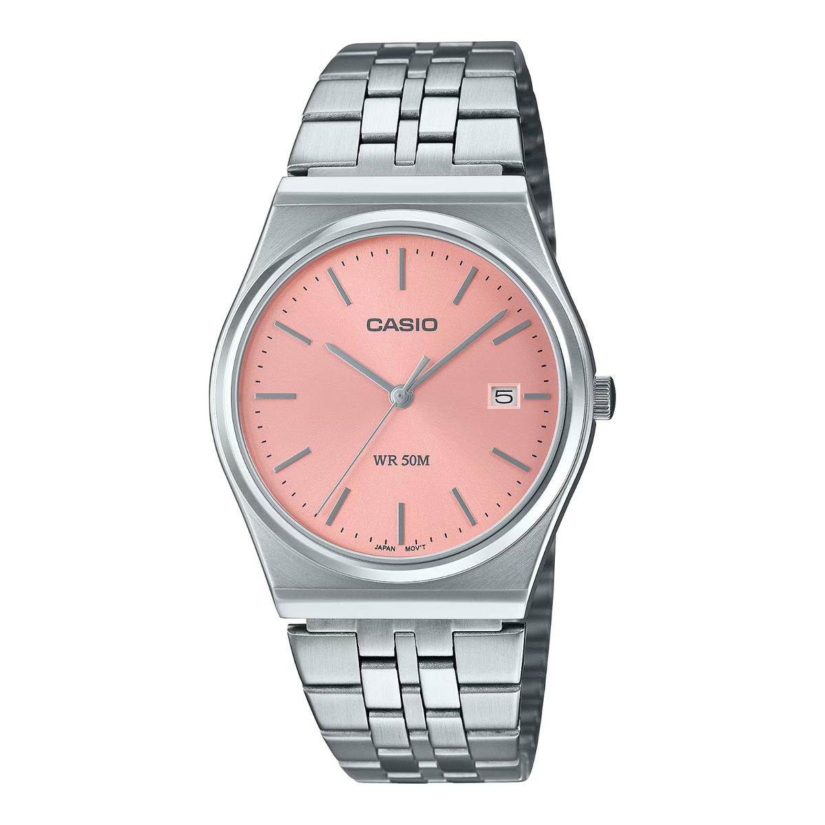 Casio MTP-B145D-4AV Quartz Pink Dial Stainless Steel Watch Casio MTP-B145D-4AV Quartz Pink Dial Stainless Steel Watch