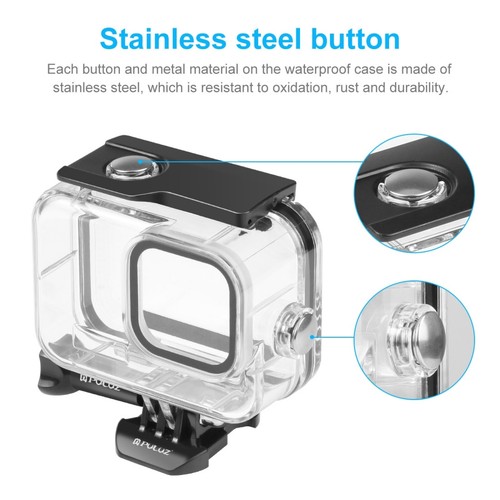 PULUZ Waterproof Housing Protective Case for GoPro HERO9 45m Cover with Screw - Picture 3 of 8