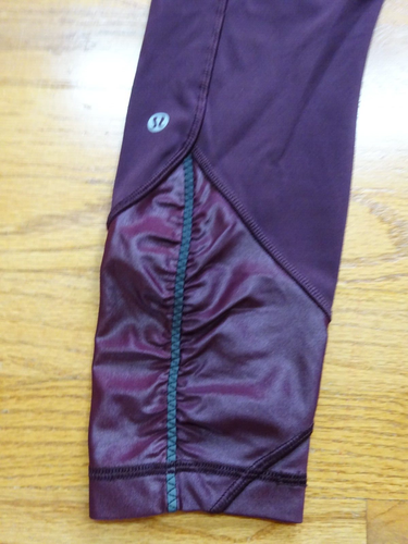 Women's Lululemon Burgundy Capri Leggings Size 6 - Picture 9 of 10