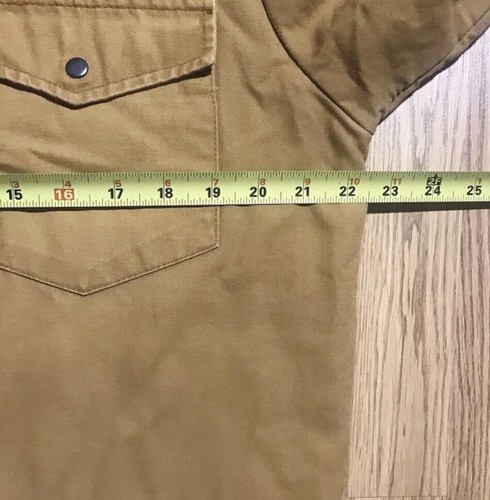 Vintage 90s Williams Bay Quilt Lined Khaki Flannel Over Shirt / Shacket M Tall - Picture 6 of 11