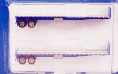 Spur H0 - Walthers LKW 40' Flatbed Trailer 2 Stück -- 2701 NEU