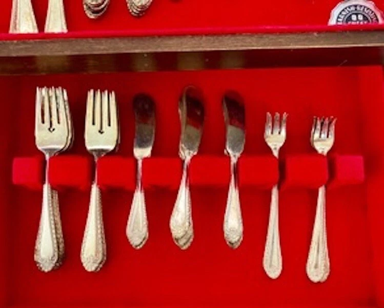 Vintage Reed & Baron Design International Silver Company. Juego de cajas de madera Foto 3 de 3