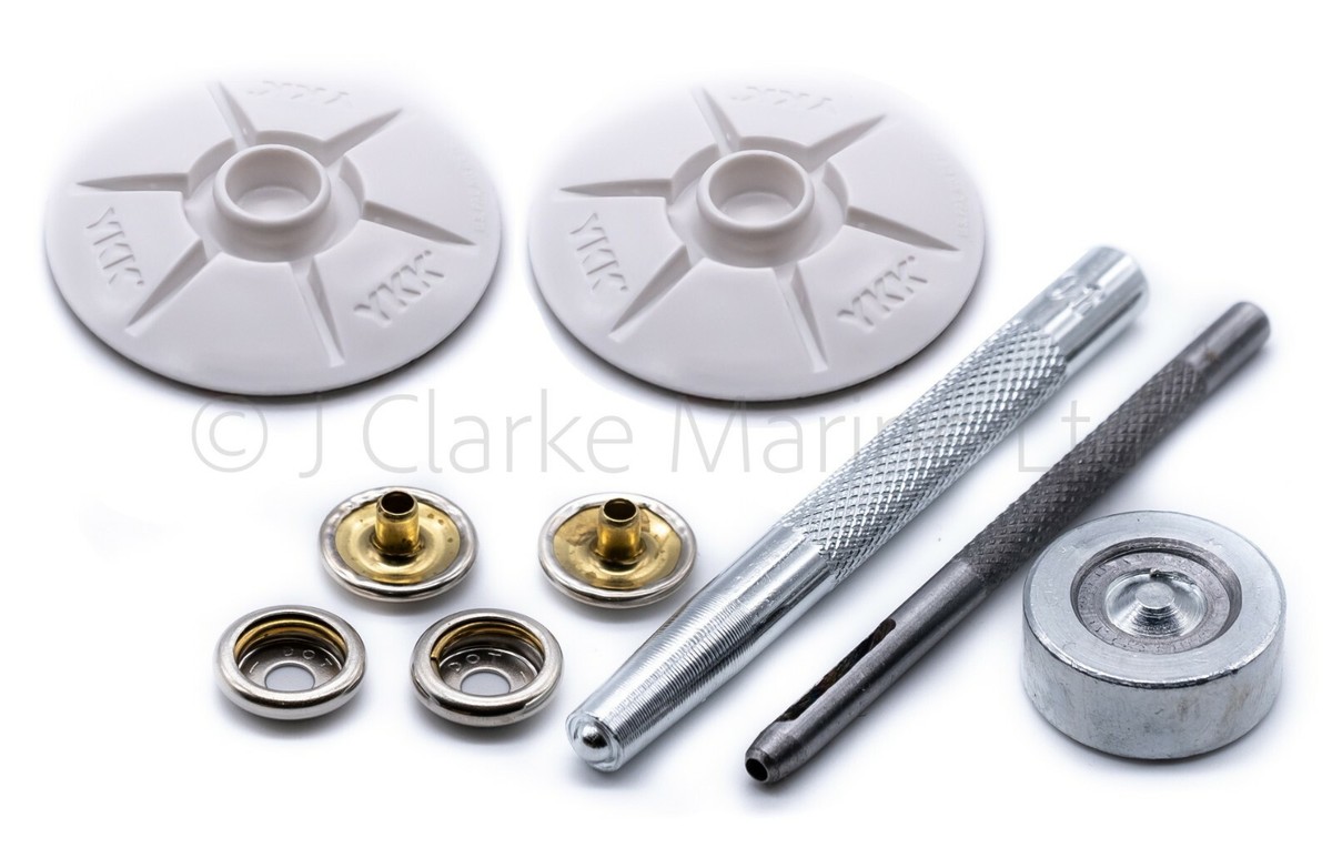 Confezione Da 2 Chiusure Autoadesive YKK Snad Per Tende A Baldacchino – Perno E Posto – Diametro 40mm O 25mm - 4