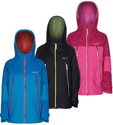 Regatta Allcrest Kinder wasserdichte atmungsaktive Jacke Mädchen & Jungen mehrfarbig