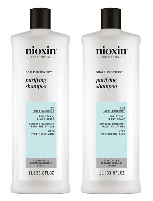 Nioxin Scalp Recovery Medicating Cleanser Shampoo 33.8 oz (Pack of 2)