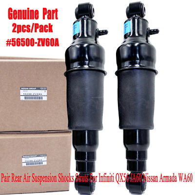 Genuine 2x Rear Air Suspension Shocks Strut For Infiniti QX56 JA60 Nissan Armada