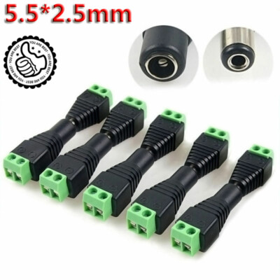 DC 12V Power Supply Plug Adapter Connector for 5050 3528 LED Strip Light US Lot