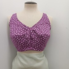 NWOT Womens Comfort Choice Grape Wireless Back Hook Bra Size 38G