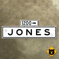 San Francisco California Jones Street name 1200 block road highway sign 21x7