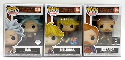 Funko Pop! SDS Ban DC #1341 Meliodas PX #1344 Escanor CCI #1346