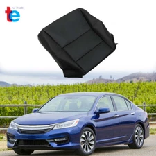 Driver Side Bottom Seat Cover Perforated Leather Black For Honda Accord 2013-17