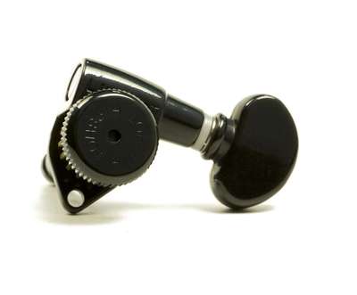 Genuine Hipshot Button Set of 6 D12 Half Moon Mini Black - also fits Grover