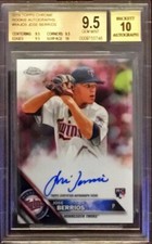 2016 Topps Chrome Jose Berrios Rookie Auto RC BGS 9.5/10 MIN Twins True Gem+
