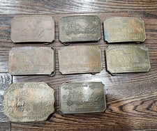 Tiffany Co Vintage belt Buckle Lot Brass Wells Fargo NY, American express