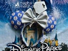 2023 Disney Parks 100 Purple Mickey Minnie Ear Headband Loungefly Exact NEW