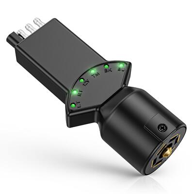 Multi-Function7 Way Blade&4 Pin Flat Trailer Light Circuit Tester LED Indicators