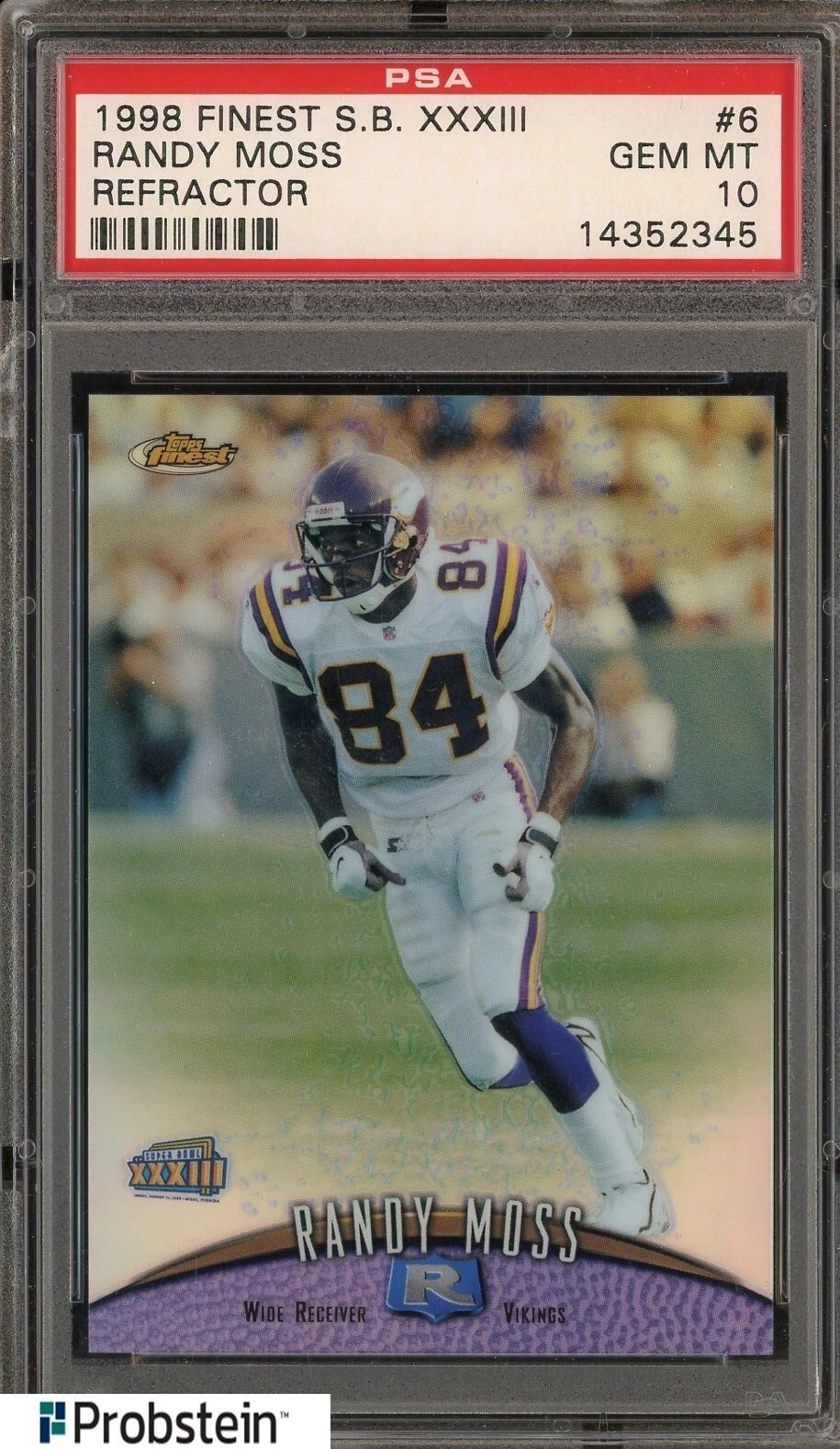 Randy Moss Finest Super Bowl Promos #6 Refractor