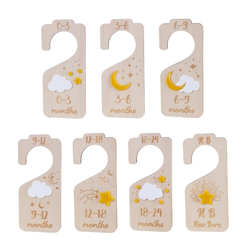 Set of 7 Customizable Baby Closet Dividers Nursery Wardrobes Organizers