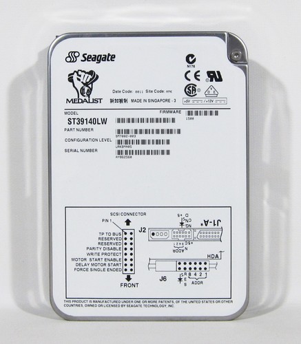 Disco duro SCSI Seagate ST39140LW 9G/9,1G 7,2 K 68 pines - Imagen 1 de 6
