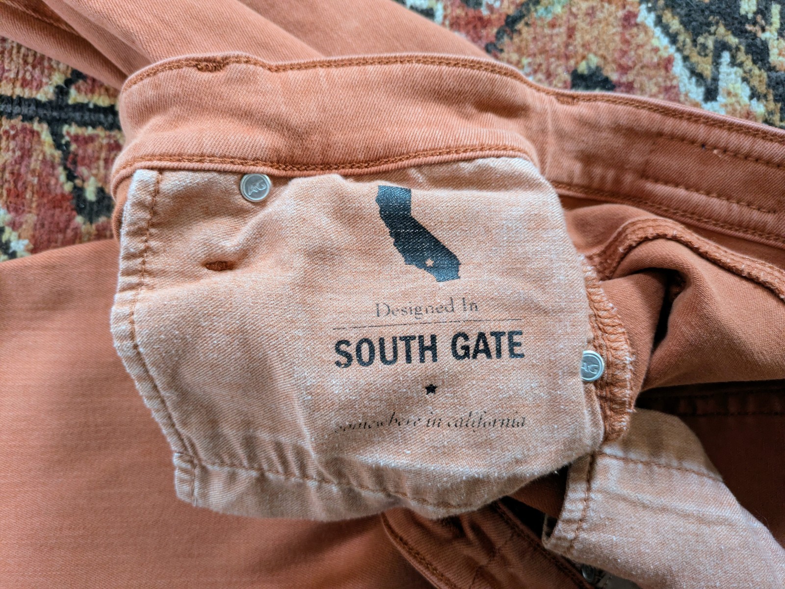 Adriano Goldschmied AG Farrah Skinny Ankle Jeans Faded Rust Womens 29x28 *NICE!* thumbnail 7