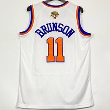 Finals Patch Jalen Brunson #11 New York Knicks Stitched Basketball Jersey White