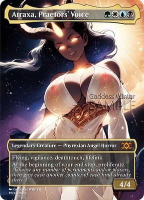 MTG - Atraxa, Praetors' Voice - Fanart Borderless Style - EDH / Playtest