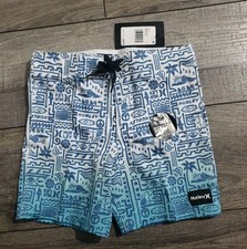 Hurley Boys Printed Board Shorts Sz 4