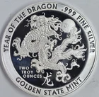 2025 2oz .999 Silver Proof GSM Year of the Dragon Round