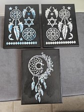 Boho Beaded Wall Art Canvases Bundle
