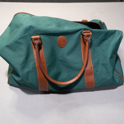 Vintage Polo Ralph Lauren Duffle Bag Mens Green Canvas Large