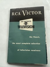 Vtg 1950 RCA VICTOR TV TELEVISION BROCHURE PAMPHLET New For 1950 Grove City Pa.